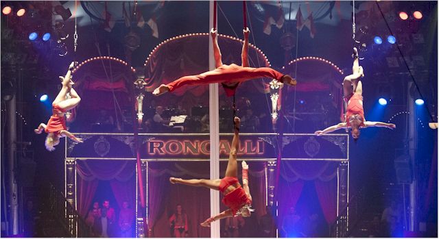 Diese fünf Artisten sind Mitglieder des Circustheater Bingo (Foto: Roncalli)