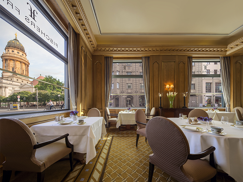 Das Gourmet-Restaruant Fishers Fritz im herzen von Berlin ist weit über alle Grenzen hinaus bekannt. (Foto: Regent Berlin)